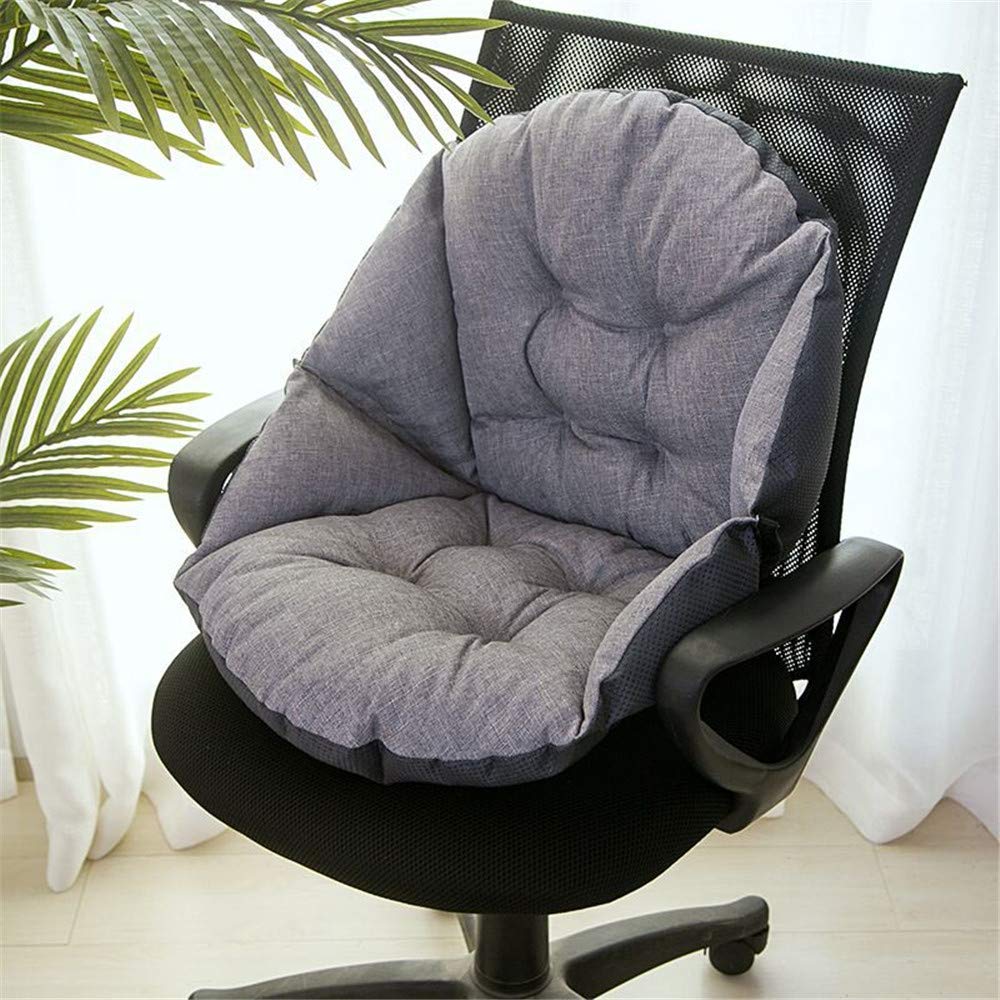 Coussin de chaise rembourré à texture épaisse 55x45cm coloris gris fumée contemporain