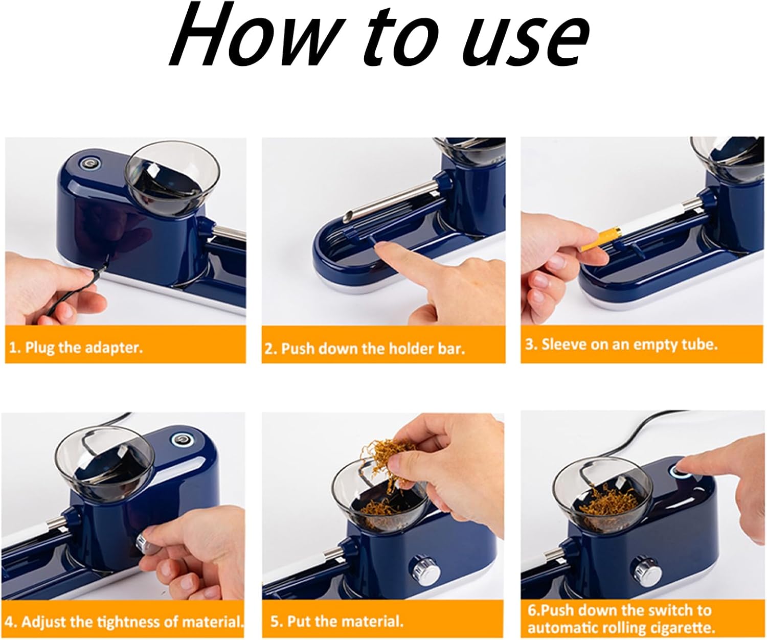 Electric Cigarette Making Machine - Portable Tobacco Roller, Automatic Cone Roller with Dual Purpose