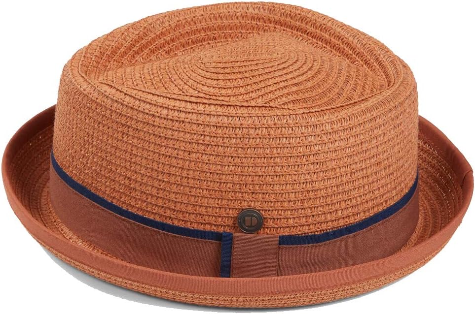 DASMARCA Mens Summer Pork Pie Straw Hat