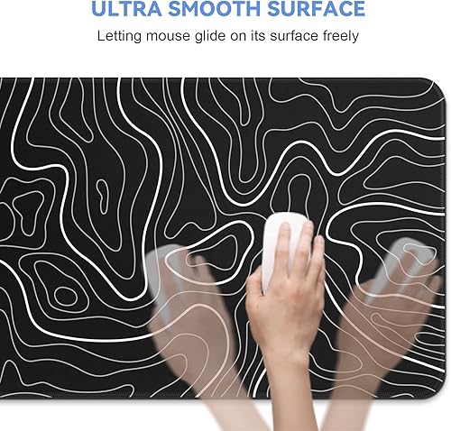 Miniatura 7 de Alfombrilla de mouse para juegos de 31.5 x 11.8 pulgadas, alfombrilla de mouse grande para teclado y mouse con base de goma antideslizante,