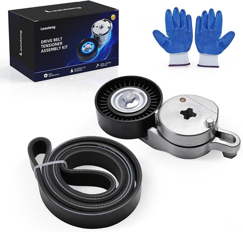 Kit tensionador da correia e correia serpentina Loautong para Toyota RAV4 e Camry L4 2.5L – 2 peças