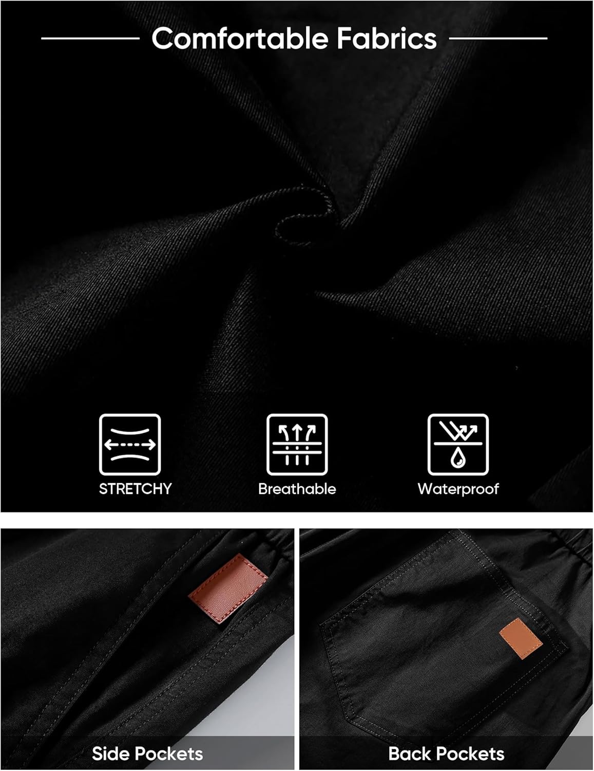 JMIERR Mens Casual Cargo Shorts - Cotton Drawstring Stretch Summer Beach Shorts Twill Chino Short with 6 Pockets - Image 6