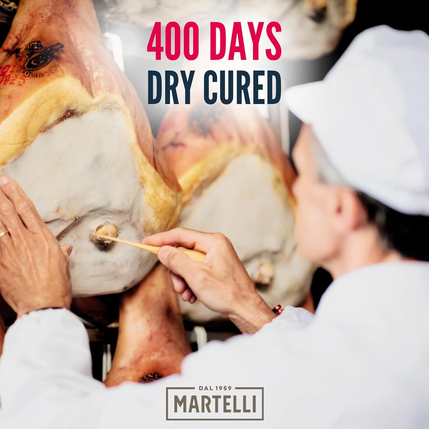 Boneless Dry-Cured Ham (approx 16lb) - Italian Prosciutto Aged 14 Months, Whole Ham Naturally Cured, Sweet and Delicate Flavor - Product of Italy