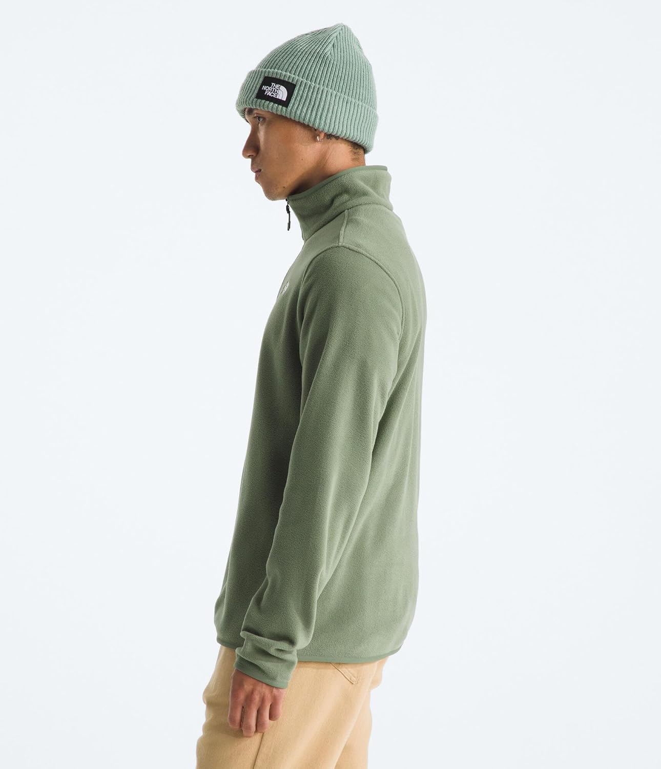 THE NORTH FACE Men's Glacier Fleece Quarter Zip Jacket | Pullover With Zip Pockets & Stretch on Collar, Cuffs & Hem