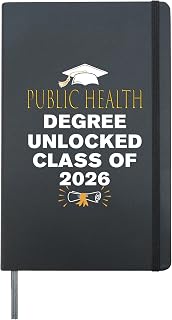 Public Health Degree Unlocked Class of 2026 Hardcover Journal, Black