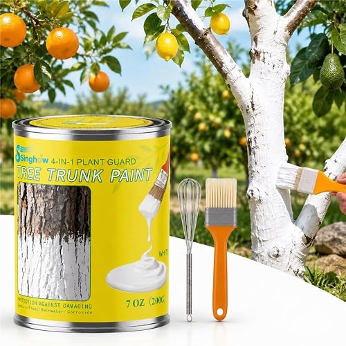 Tree Whitewash Paint Tree Trunk Paint Kit, Bristle Brush |