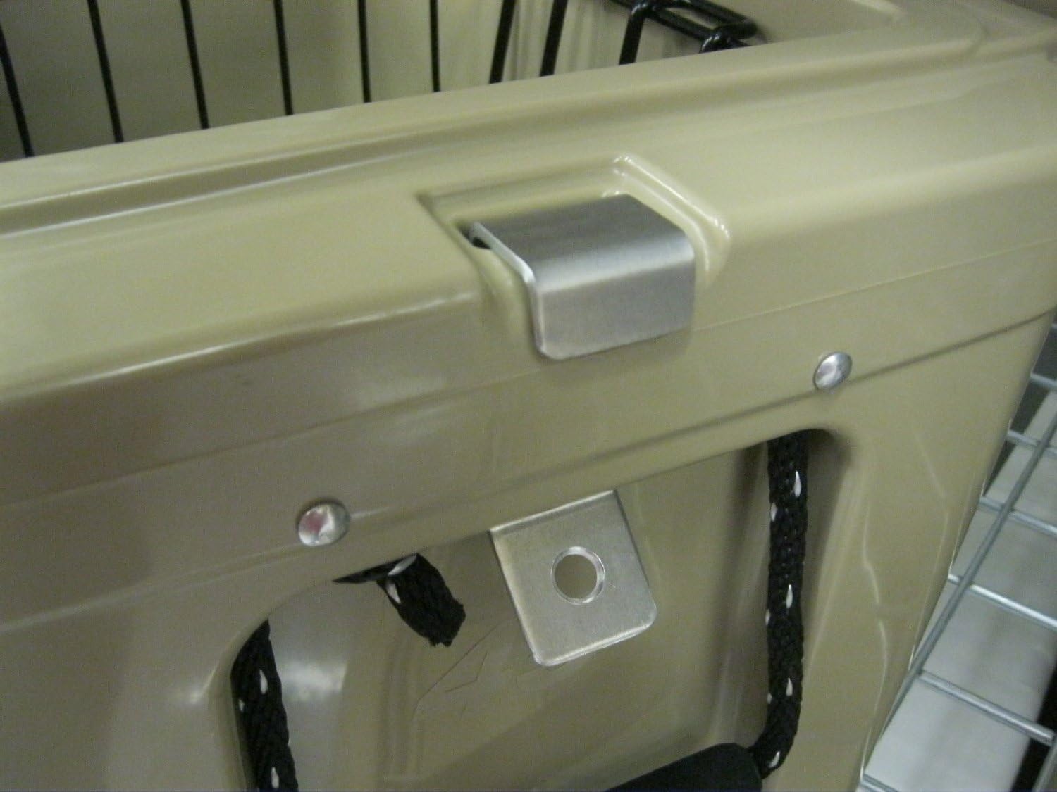 Cooler Lock Compatible with YETI Tundra Hard Ice Chests Heavy Duty Secure Locking Bracket for Ultimate Cooler Protection 2 CodyCo Aluminum Overbend Brackets & 2 Master Python 6 Ft Lock Cables
