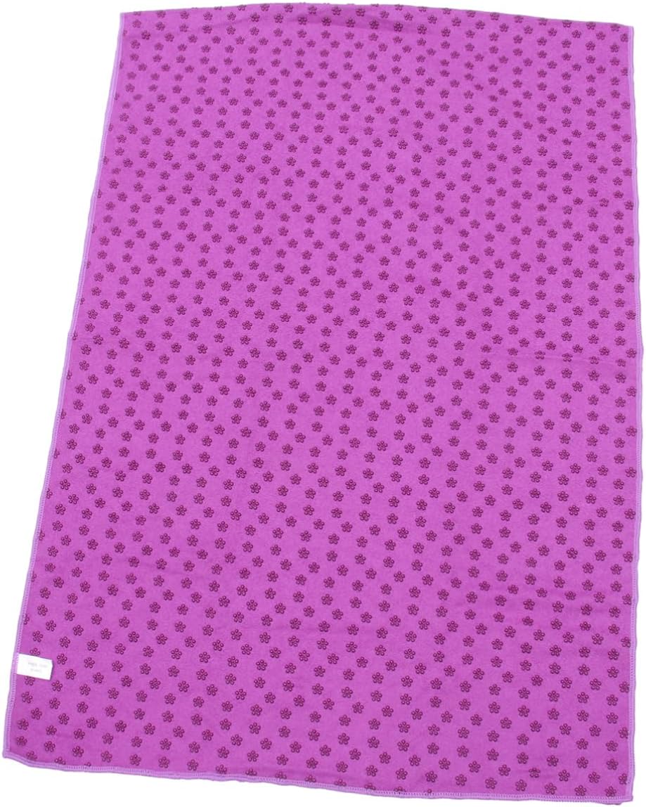 UPKOCH 1Pc Non Slip Plum Blossom Dots Yoga Blanket Lightweight Towel for Fitness Exercise Purple for Yoga Enthusiasts Easy to Carry