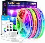 DAYBETTER 100ft Led Strip Lights for Bedroom with App Control Remote, 5050 RGB Led Lights for Bedroom, Music Sync Color Changing Strips for Room Party (2 Rolls of 50ft)