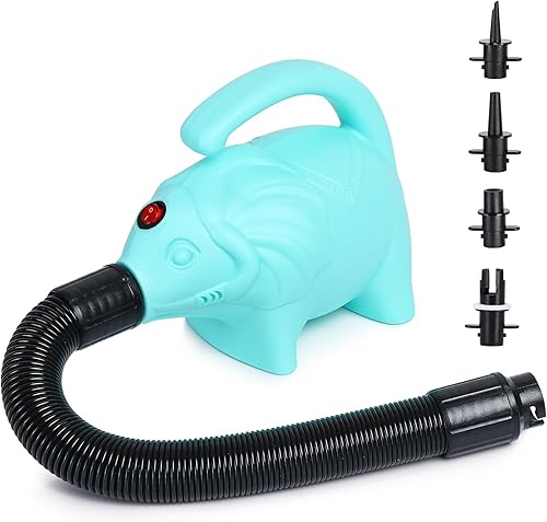 Bomba de aire eléctrica para inflables, inflador portátil de llenado rápido y desinflador con 4 boquillas, perfecta para sofá, camas de aire, barco,