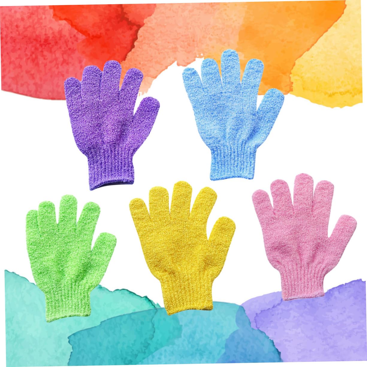 FOMIYES 15pares Guantes Exfoliantes De Cinco Dedos Manopla De Baño y Sauna Para Hombres y Mujeres Para Exfoliación y Masaje Corporal Uso Doble Lado Material Resistente y Lavable