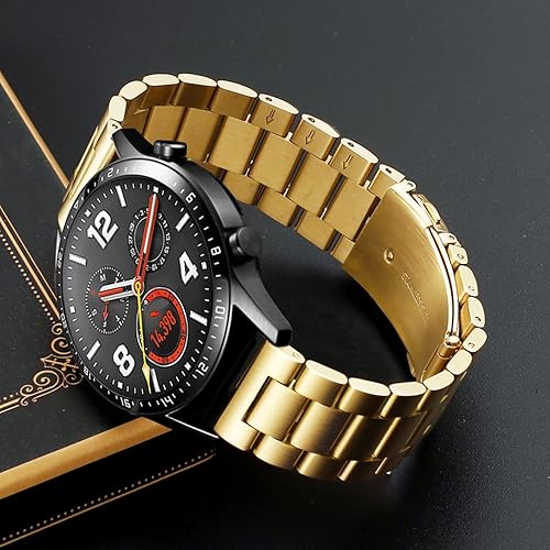 Miniatura 9 de Moran Correa de reloj de acero inoxidable de liberación rápida, correa de metal de repuesto de 0.787 in y 0.866 in para hombres y mujeres