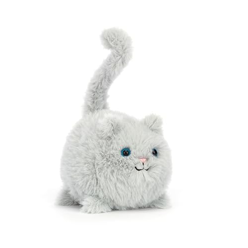 Jellycat Kitten Caboodle, Grey Stuffed Animal, 4 inches - Cats and Kittens Plush Toy - Classic Children's Gift - Grey