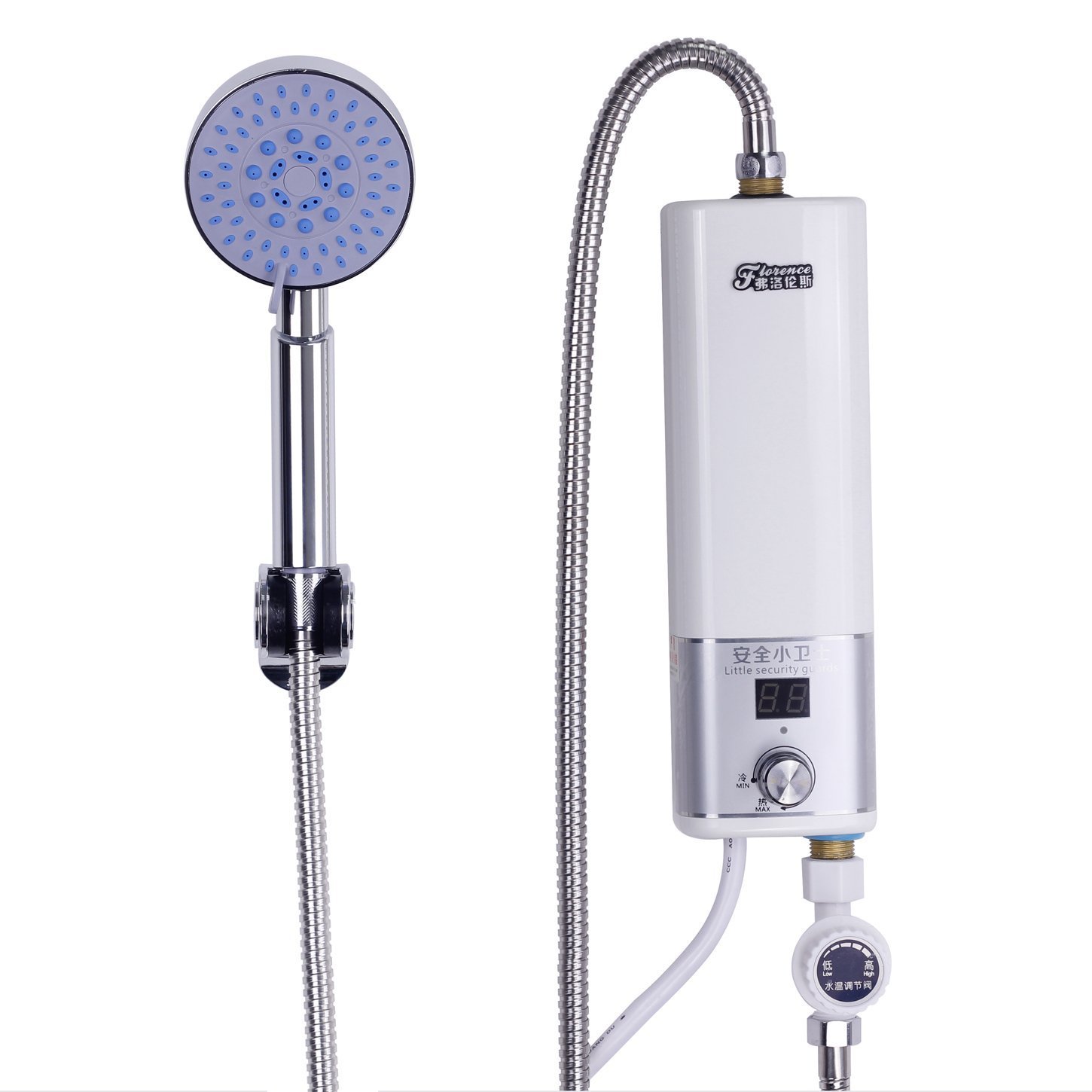 Instant Electric Hot Water Tankless Heater Shower System 240V 5.5KW White :  Amazon.in: Home Improvement