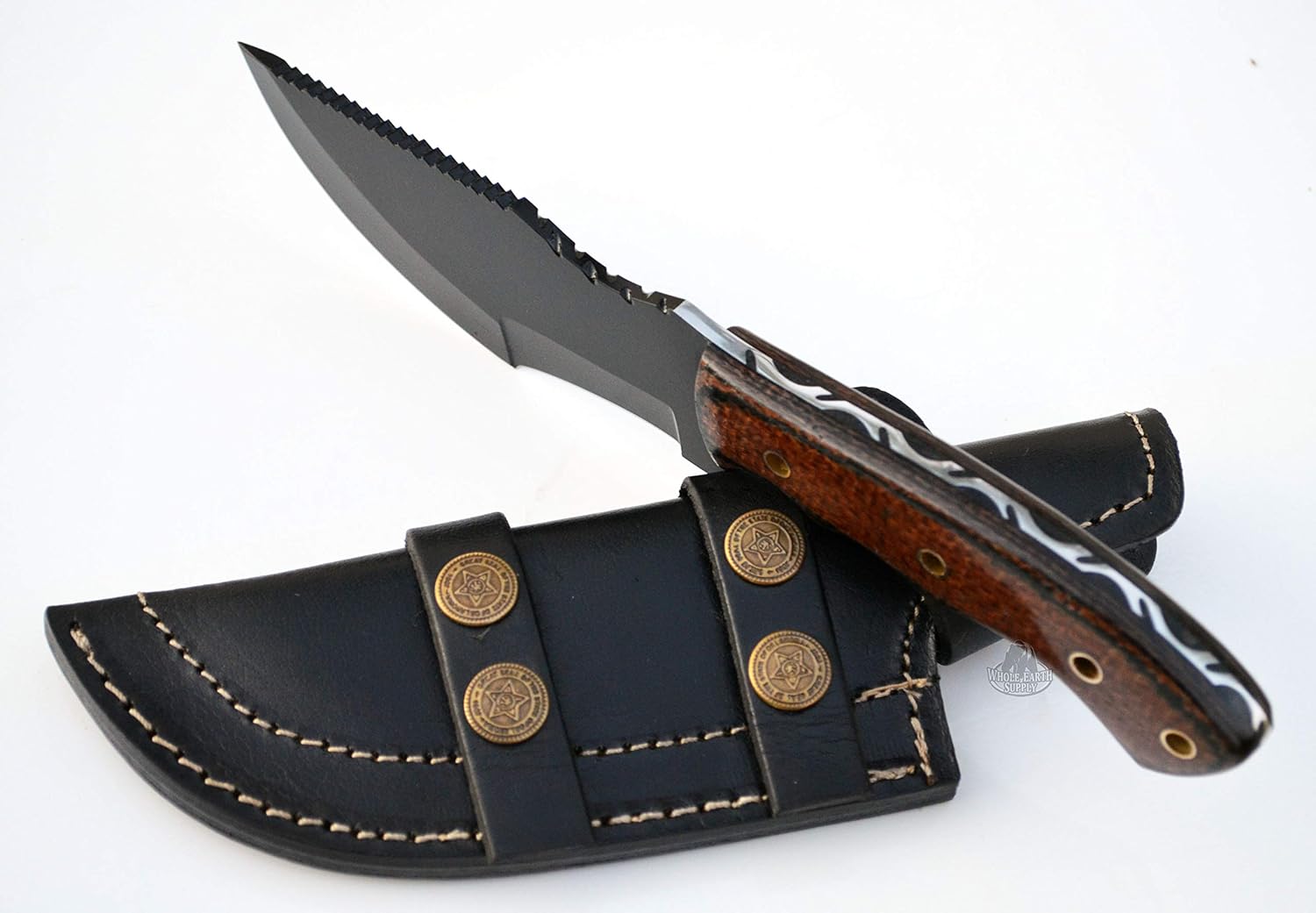 1095 High Carbon Hunting Knife Tracker Knives Sheath Black Powder Micarta
