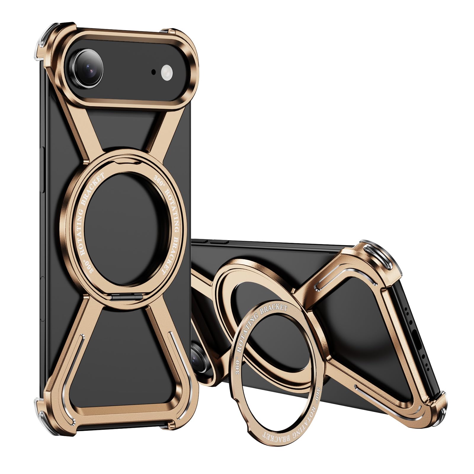 LEMAXELERS Carcasa de metal sin marco para Apple iPhone Air. Oro HJ