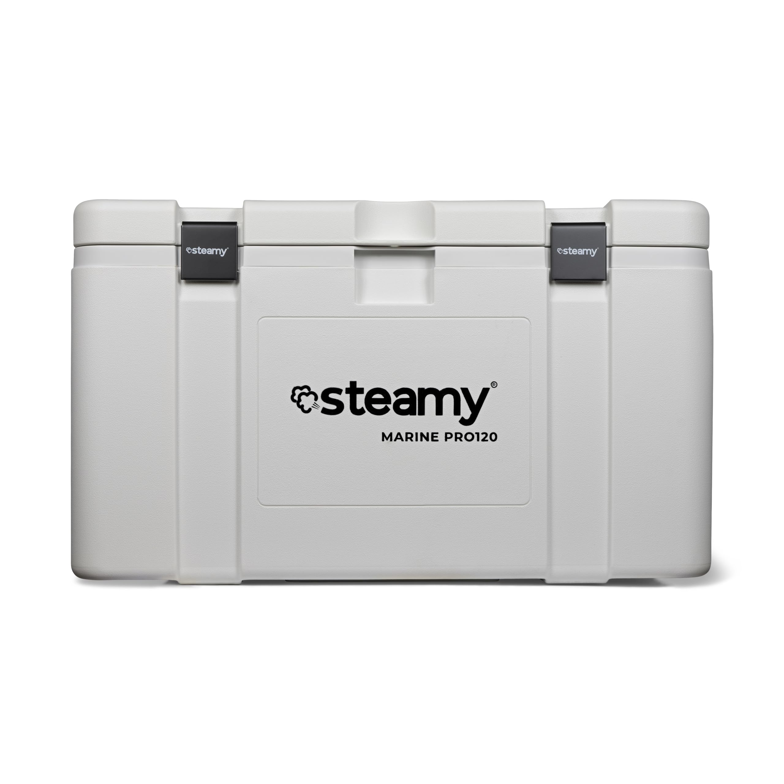 Steamy Marine Pro 120, Large Cool Box Especially for Boats, Water Sports and Professional Use, 120 Liters, White