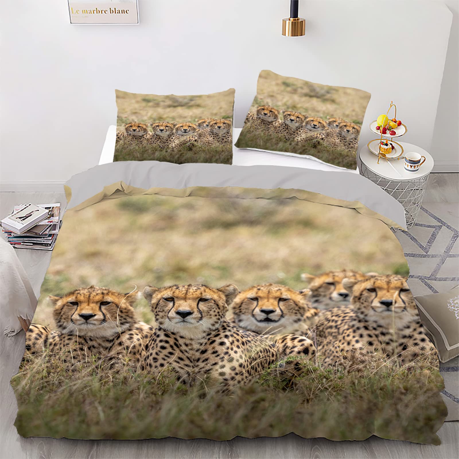 Housse de couette 140x200 jaune pour chambre de fille chaleureuse et cosy