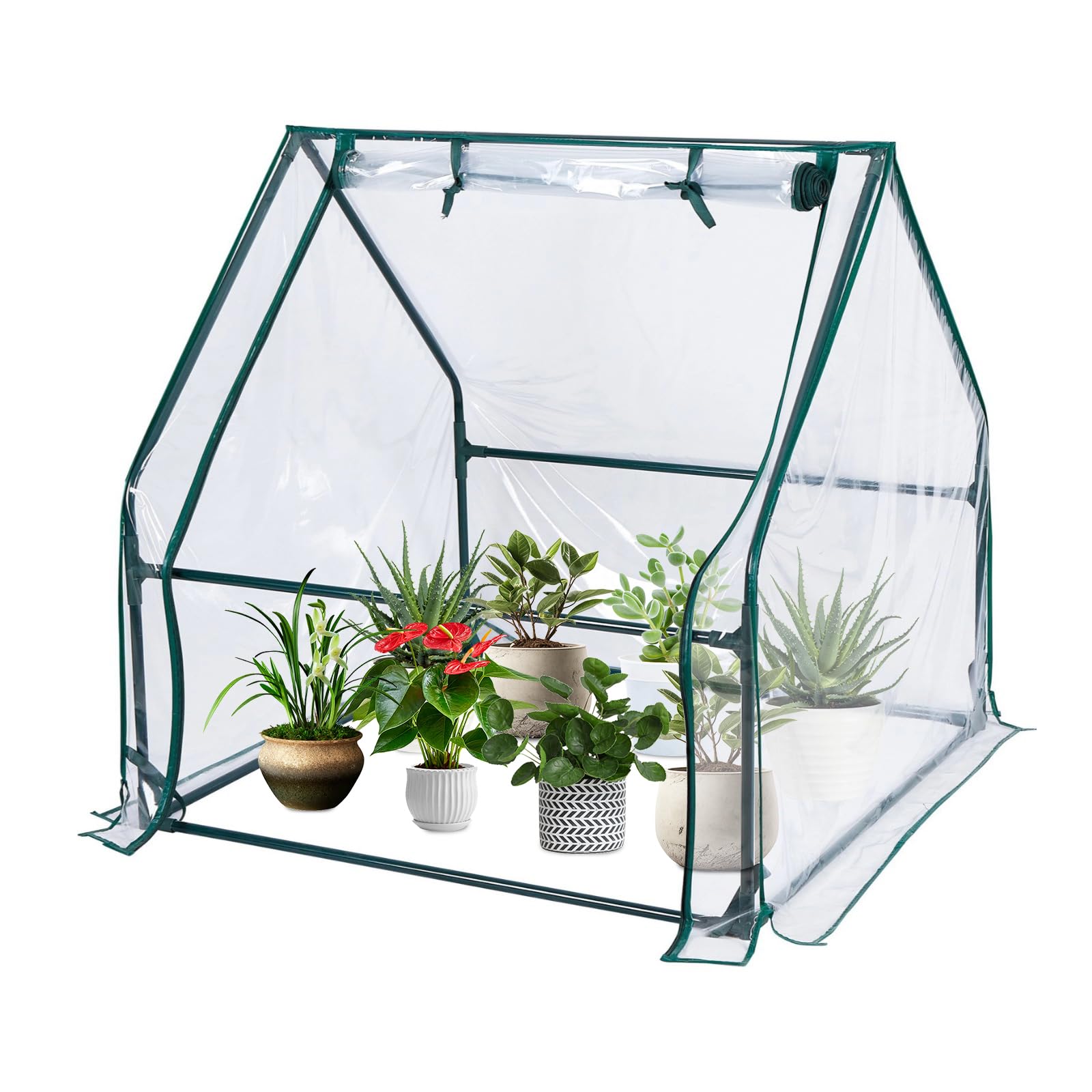 温室 家庭菜園 家庭用 ビニールハウス Amazon.co.jp: PYUWENAI 温室ビニールハウス 90×90×92cm ビニール温室