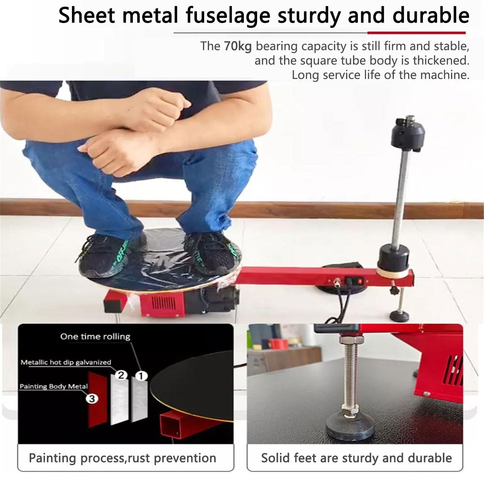 Desbobinador manual para film estirable, Dispensador de film estirable | Máquina Empacadora con Dispensador De Película Estirable, Plato giratorio de 40 cm de diámetro.