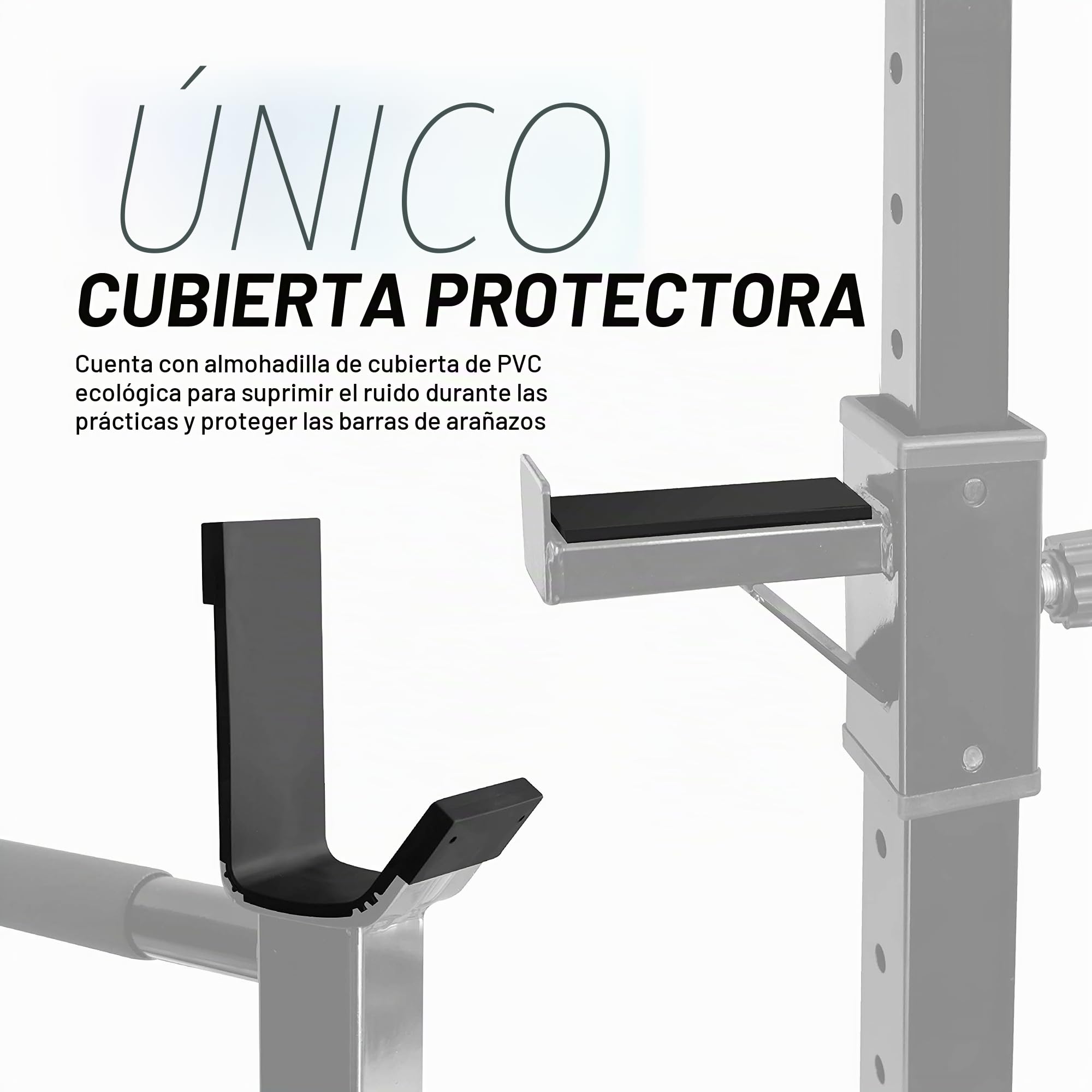 Yes4All Premium Soporte para Pesas Sentadillas con barra Altura ajustable y Capacidad máxima 250 KG