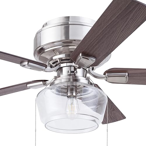 Miniatura 9 de Prominence Home MaCenna - Ventilador de techo LED tradicional de 52 pulgadas para interiores con luz, control remoto, cuchillas de doble acabado,