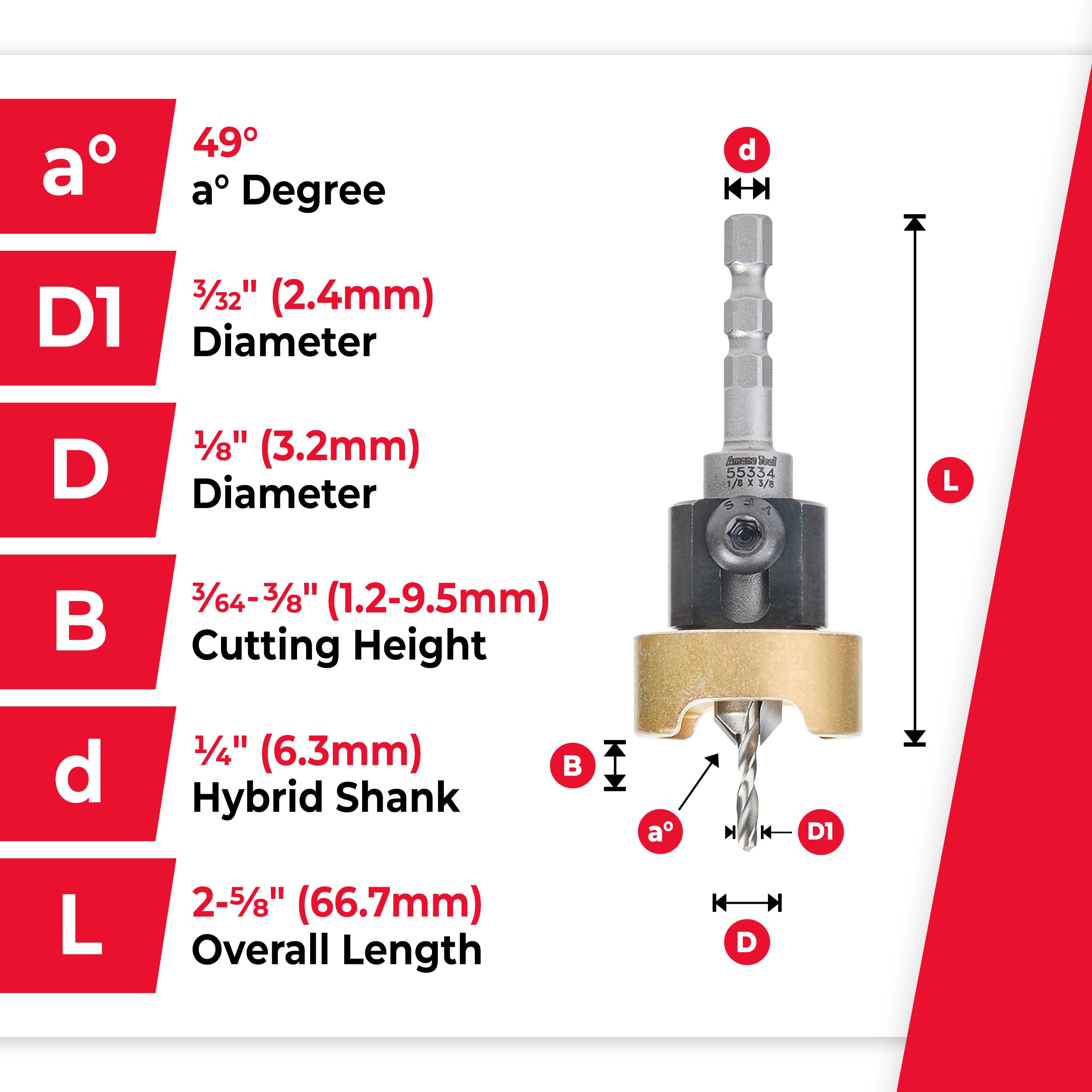 Amana Tool 55334 Herramientas de corte Amana