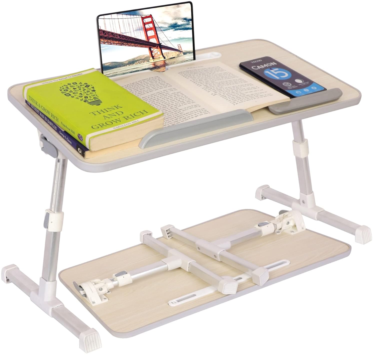 Callas Adjustable Portable Laptop Table with ipad Holder Bed Table