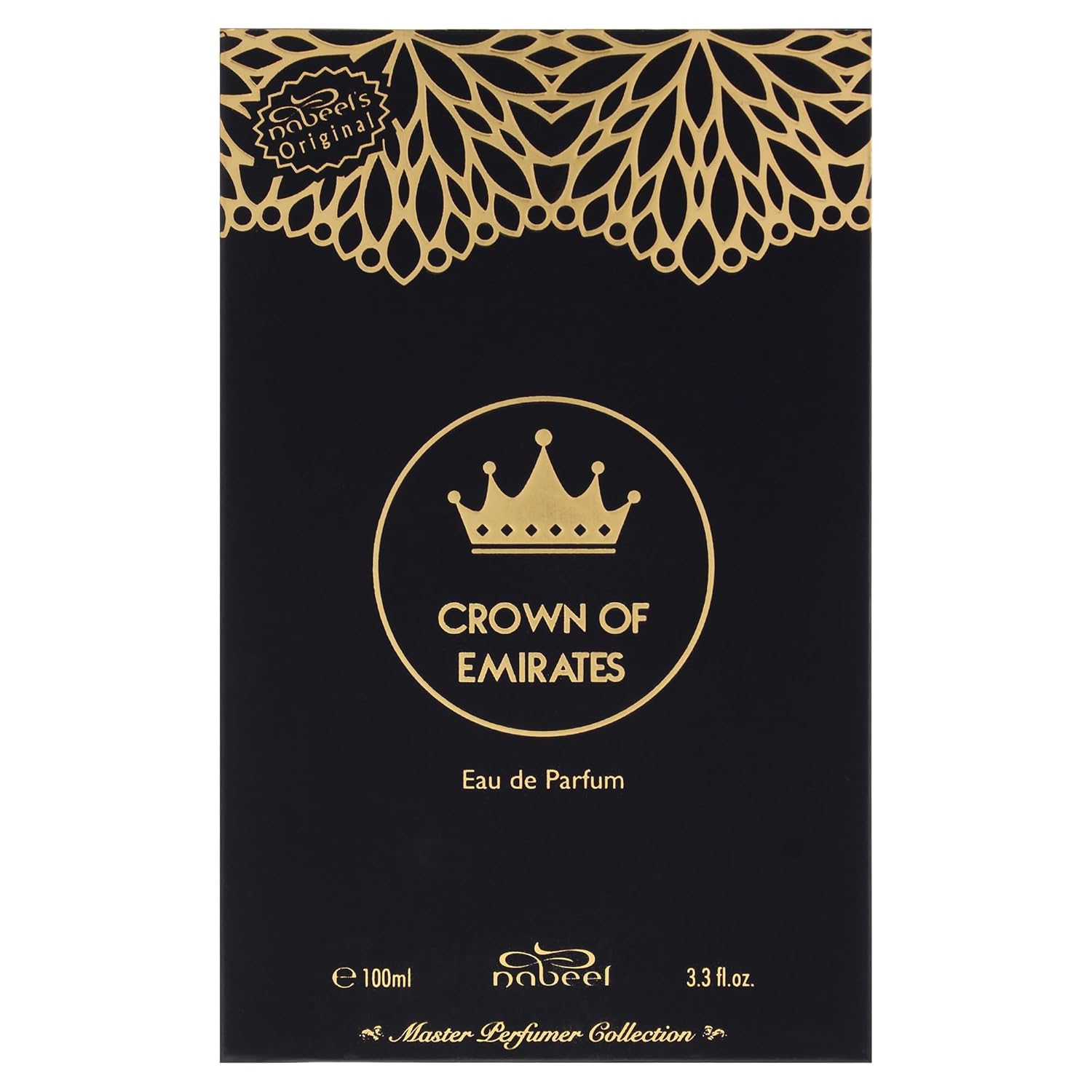 Nabeel Master Perfumer Collection - Crown of Emirates for Unisex - Arabian Perfume for Women & Men with Saffron, Mandarin, Vanilla, Oudh, Amber Scent - Arabic Cologne - Travel Size - 3.3 oz EDP Spray