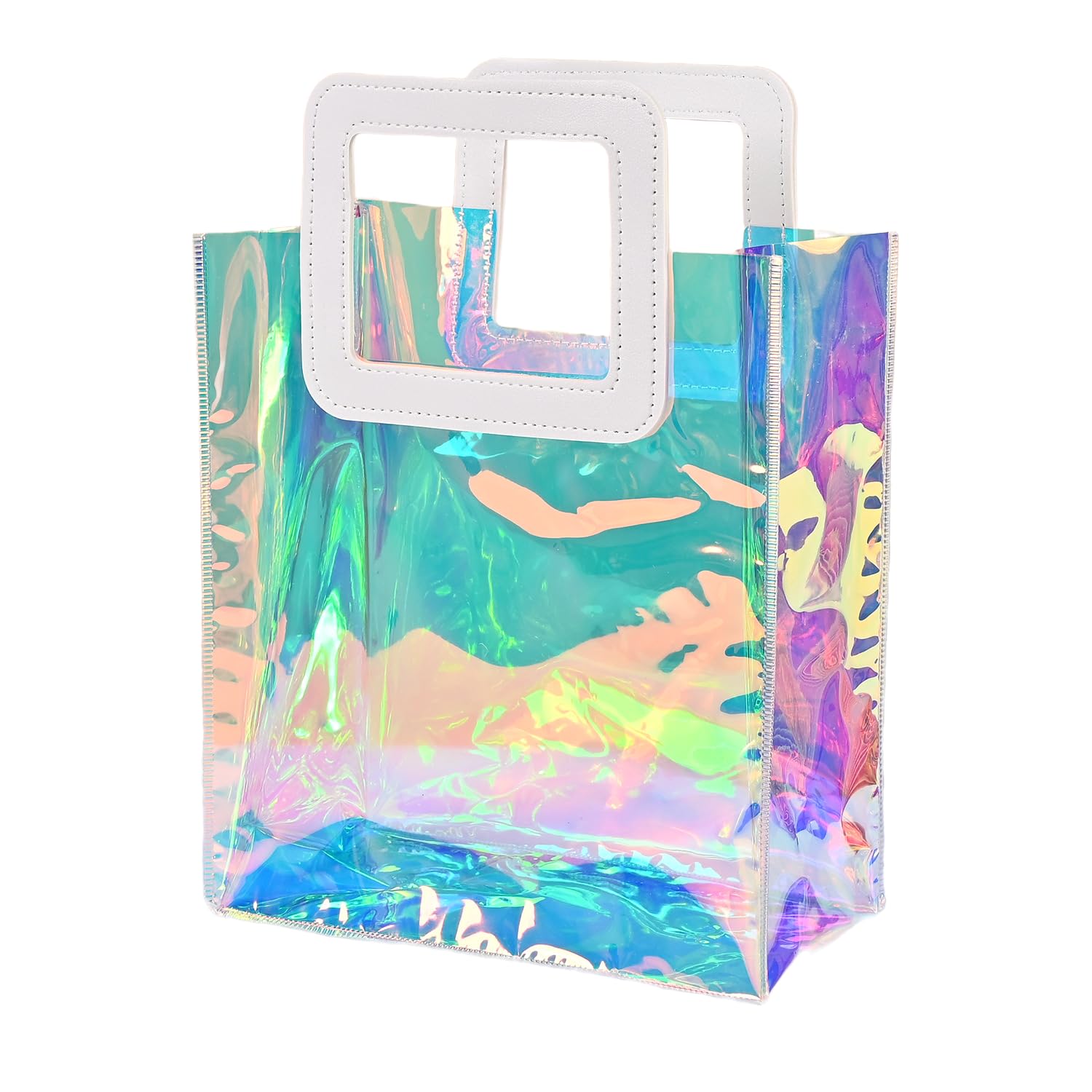 Sacs fourre-Tout Transparents holographiques en PVC avec poignées