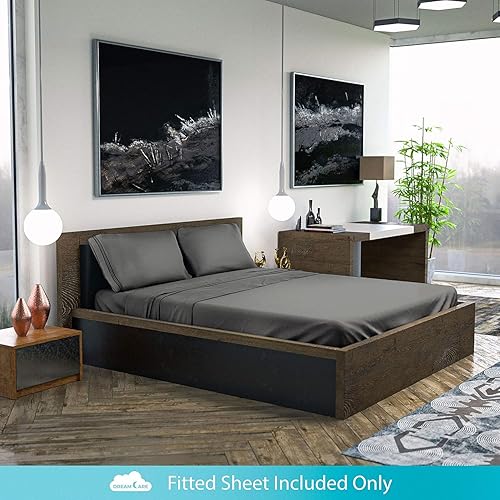 Miniatura 7 de DREAMCARE - Sábana bajera con laterales profundos tamaño King, para colchones de hasta 15 pulg, resistente al encogimiento y a la decoloración, de