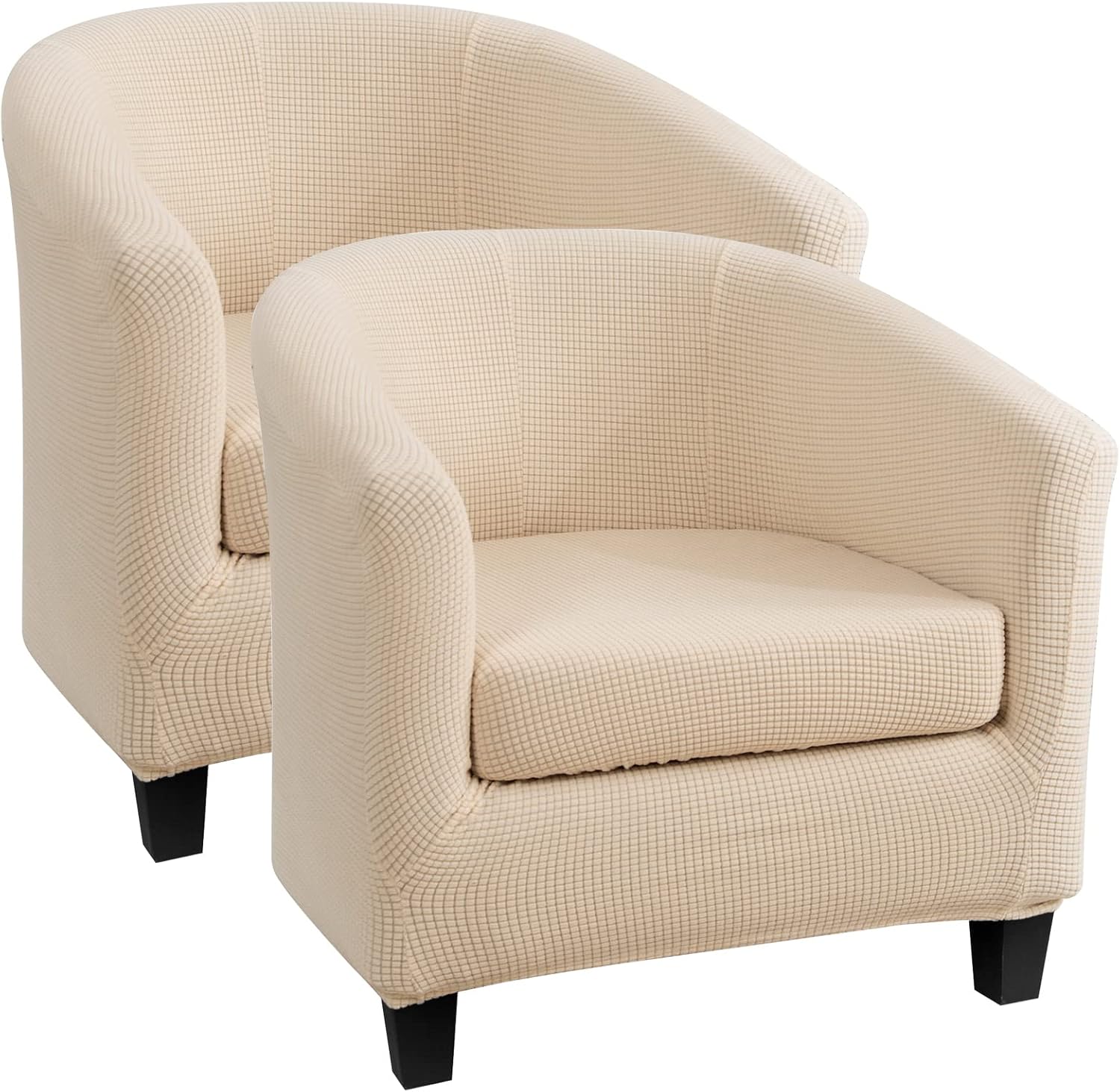 SearchI Stretch Club Chair Slipcover 2 Piece, Soft Removable Printed Tub Chair Slipcover, Non Slip Barrel Chair Slipcovers, Tub Chair Slipcover for Living Room : Home & Kitchen