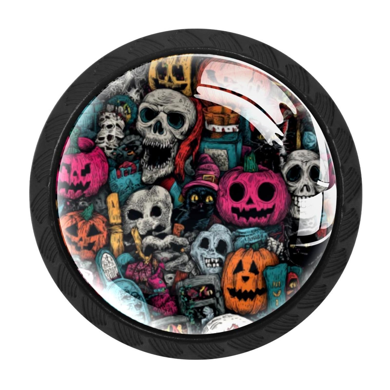 CHENZZZZ 4 Pack Halloween (36) Kitchen Cabinet Knobs Drawer Knobs Door Dresser Handles for Personalized Gifts Great for Any Occasion