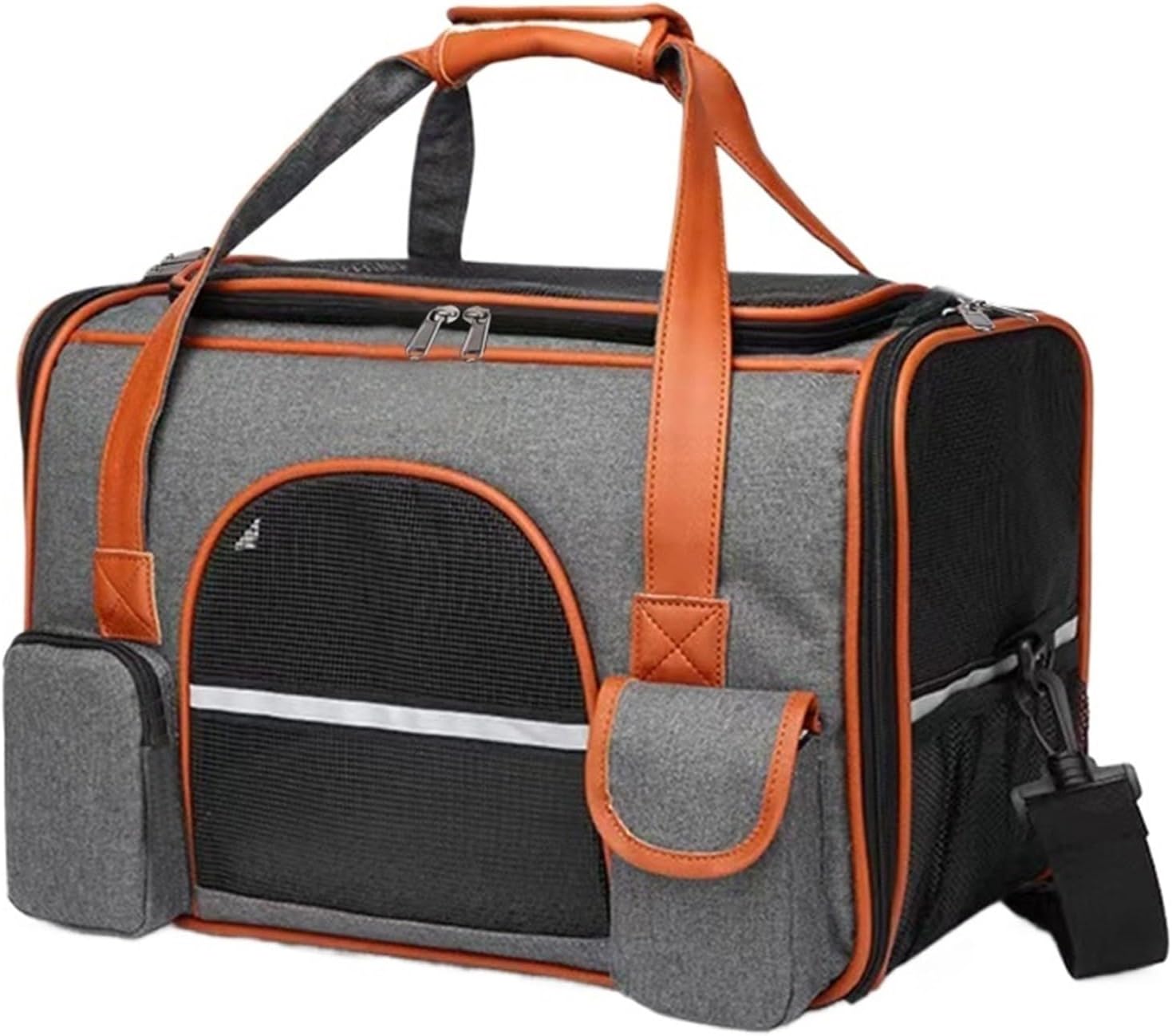 Compatible for Cats and Dogs, Portable Folding Pet Outdoor Bag, Breathable Small Travel Carrying Bag(S-Blue)