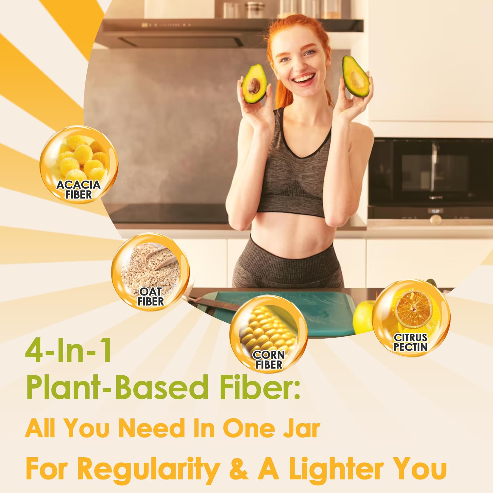 ZEBORA Soluble Fiber Supplement Powder, Unflavored, 70 Servings — Amazon image 4
