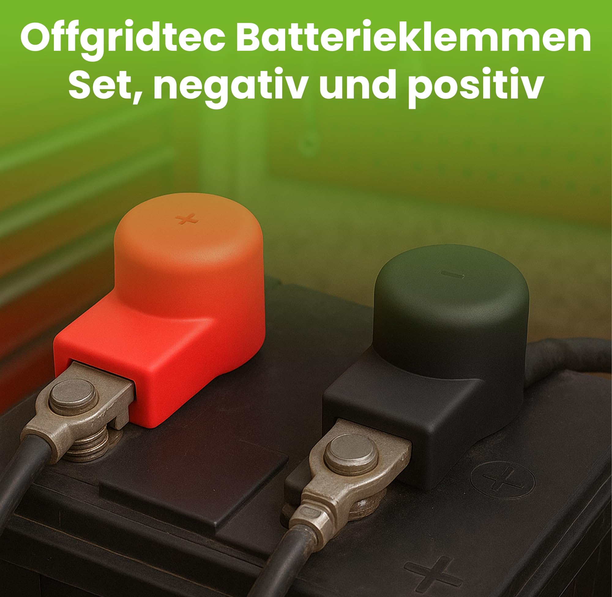 Offgridtec® Osłona biegunowa przyłącze akumulatora M8 czerwony czarny ochrona dotykowa zestaw 2 szt. 15 mm