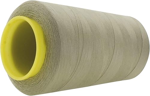 Vista 301 de Mandala Crafts - Hilo de coser multiusos de poliéster para máquina de coser de sarga, sobrehilado, acolchado Beige