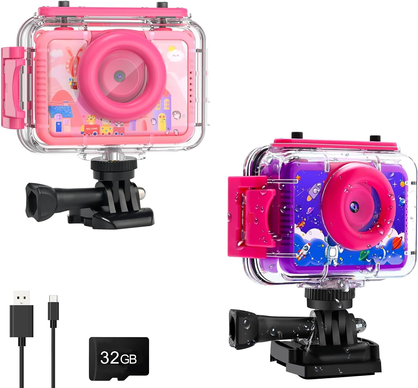 GKTZ Kids Waterproof Camera Pool Toys for Kids Age 4 5 6 7 8 10