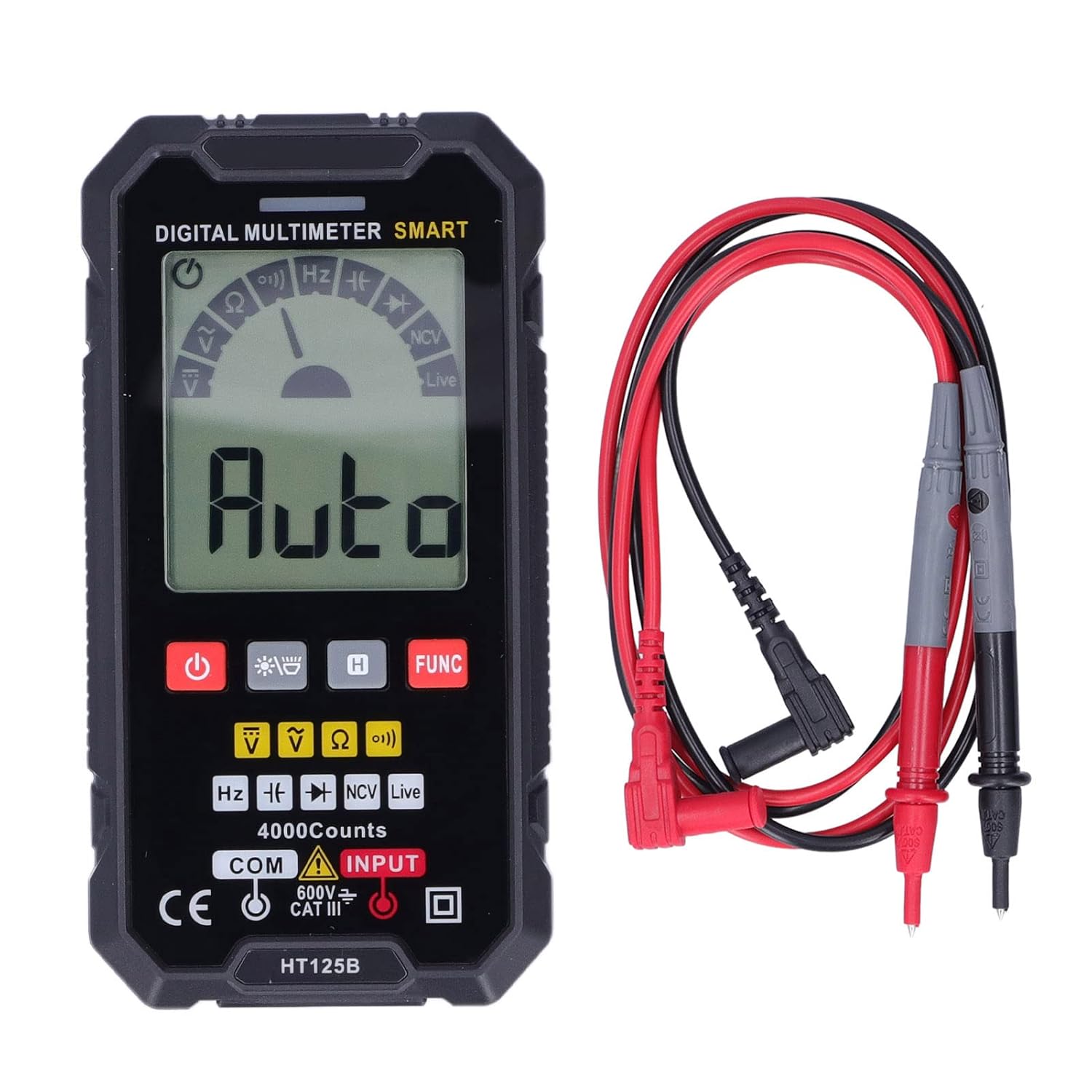 Digital Multimeter Auto Range LCD Display HT125B