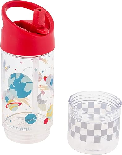 Miniatura 9 de Stephen Joseph SIP and Snack - Botella combinada de perezoso de 11.8 fl oz + taza de aperitivos de 3.5 fl oz, 2.5 x 8.25 pulgadas (2.5 in x 0.8 in),