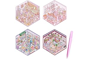 4 Sets DIY 3D House Stickers