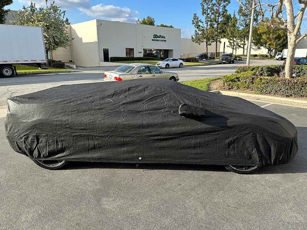 CarsCover Custom Fits for Chevy Corvette C8 Stingray Z06 E-Ray Car Cover Heavy Duty All Weatherproof Ultrashield Covers (Black)