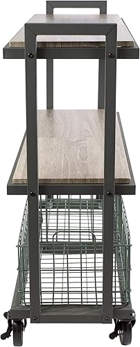 Miniatura 5 de Atlantic Sistema modular de carrito de almacenamiento móvil, con estantes y cestas intercambiables, marco de acero recubierto en polvo, 3 niveles,