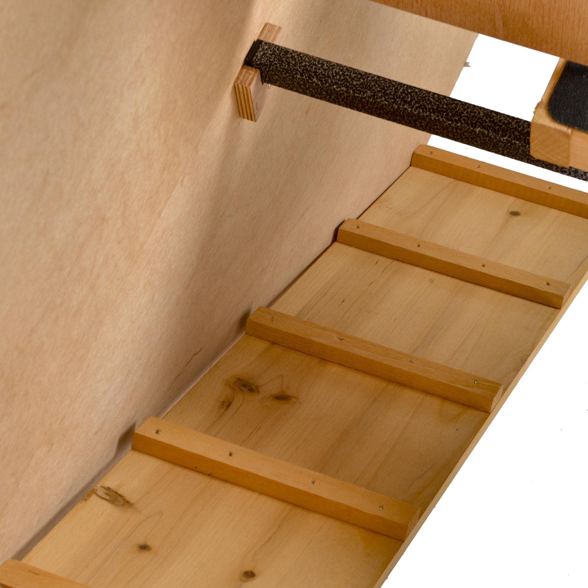 PawHut Gabbia per Conigli con Rampa 2 Livelli 89.5x45x81cm Giallo Chiaro | Area Aperta, Conigliera in Legno e Metallo