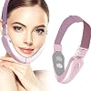 Double Chin Reducer Machine, Electric V-Face Lift Device Beauty Belt, Portable Intelligent Face Shaping Massager with Blue Light pink