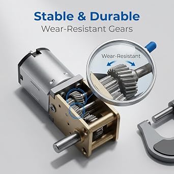 Mini Gear Motor, Micro DC Geared Electric Motor, Micro Gear Reducer Brush DC Motors Electronic Devices 1218GEN20 (DC3V 16RPM)