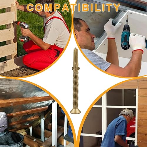 Miniatura 5 de Tornillos para cubierta de remolque #14x2-34, escariador Tek Torxcabeza de estrella autoperforantes de madera a metal, tornillos autorroscantes para