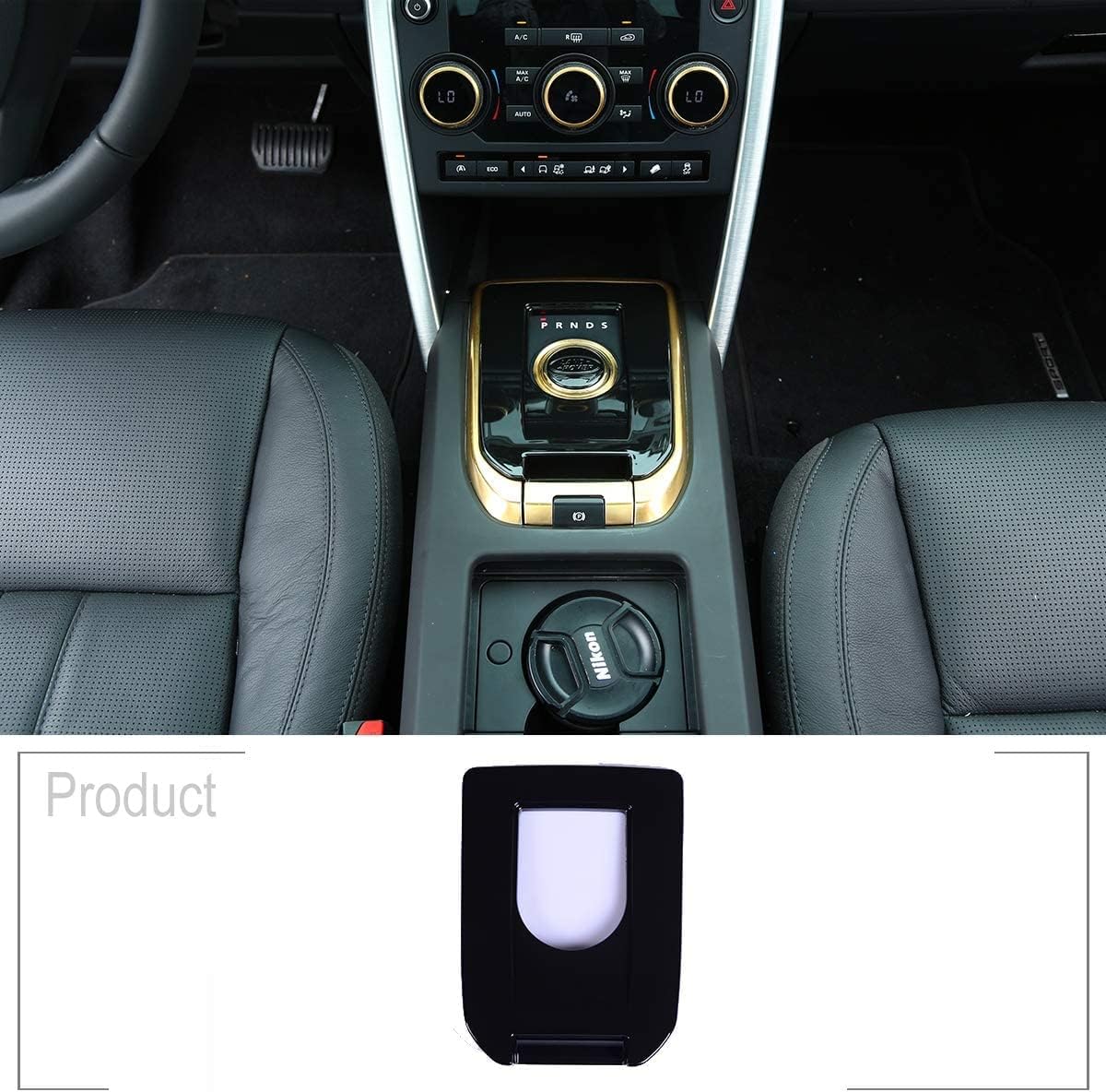 ABS Car Interior Gear Shift Panel Cover Trim 1pc for Land Rover Discovery Sport 2015-2018 Car Accessories (Carbon Fiber Color)