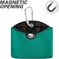 Vista 2 de COOWONE Bolsa de golosinas para perros con cierre magnético, bolsa de entrenamiento para perros pequeños, bolsa de bolsillo para golosinas para Verde