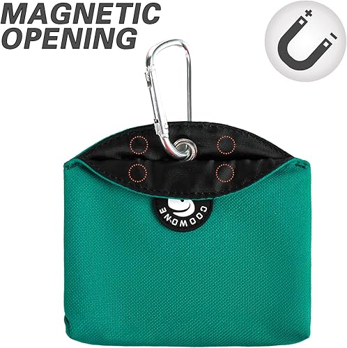 Miniatura 2 de COOWONE Bolsa de golosinas para perros con cierre magnético, bolsa de entrenamiento para perros pequeños, bolsa de bolsillo para golosinas para